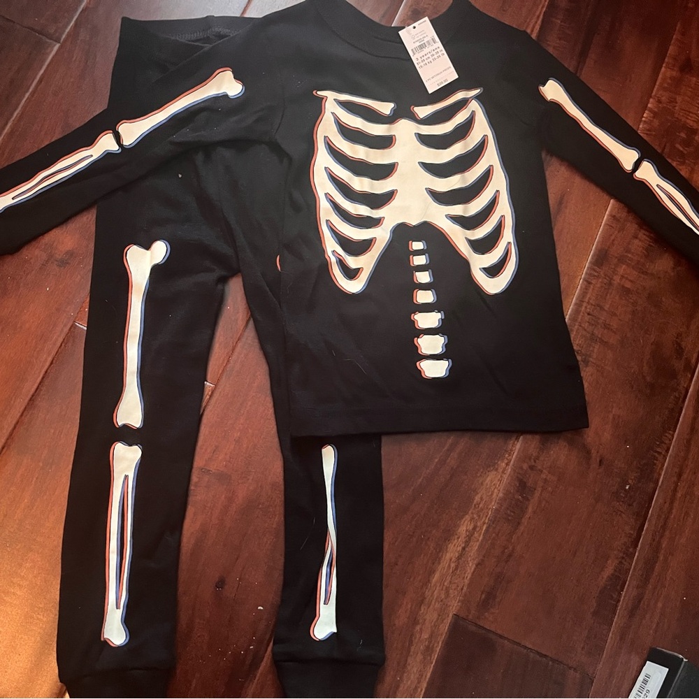GAP Kids Black Skeleton Pajama Set